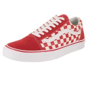 Mens Red Checkered Vans